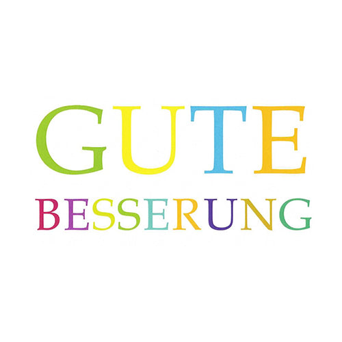 Gute Besserung Karte, persönliche Geschenkkarte von Hand geschrieben