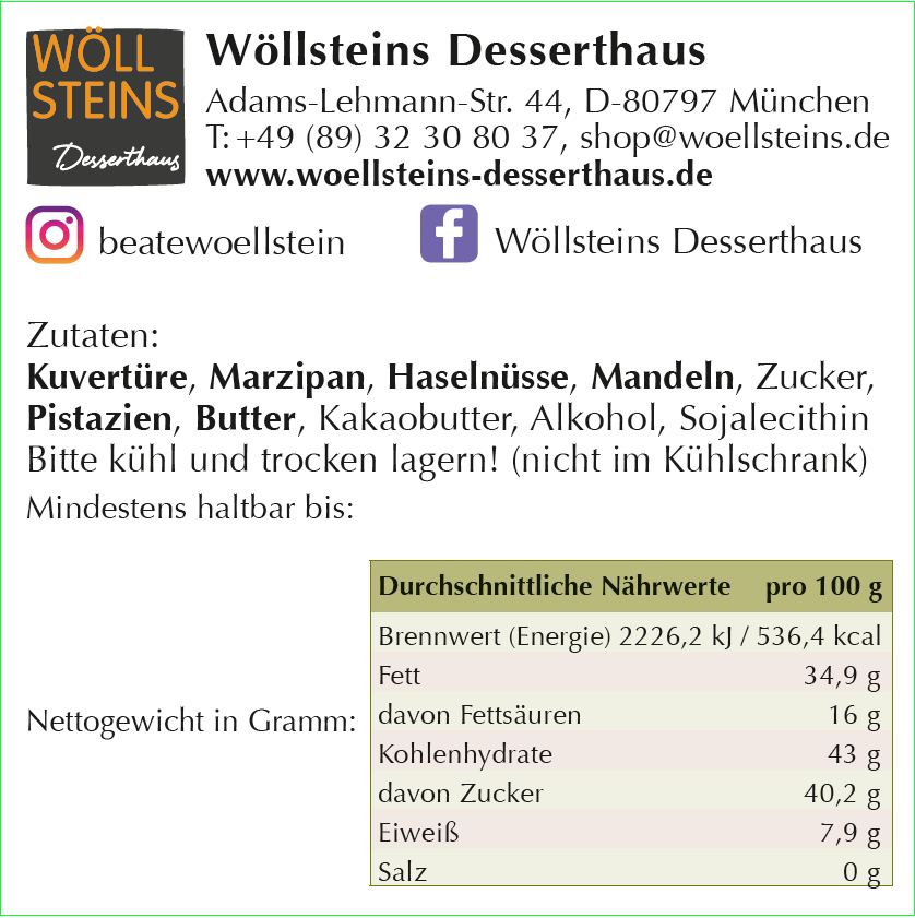 Pralinen Konfekt Prinz Wöllstein