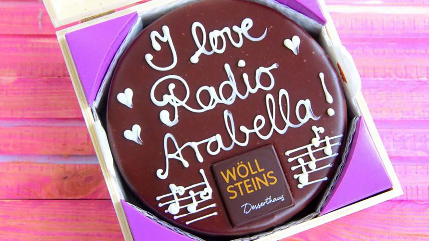 Prinz Wöllstein Tortenbeschriftung radio_arabella_torte